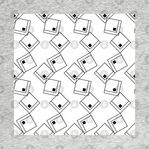 Black & white geometric abstraction, squares by grafinya